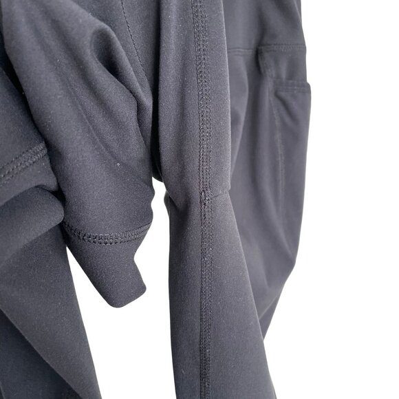 GYMSHARK Womens Size XS Black Leggings Mesh Sections Sheer Around Calf Gym Yoga - Picture 4 of 11